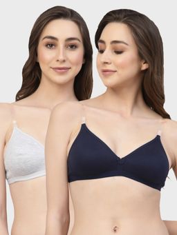 Floret - Non Padded & Wire Free Medium Coverage Backless Bra (Pack of 2)