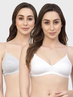 Floret - Non Padded & Wire Free Medium Coverage Backless Bra (Pack of 2)