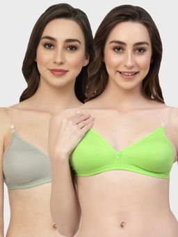 Floret - Non Padded & Wire Free Medium Coverage Backless Bra (Pack of 2)