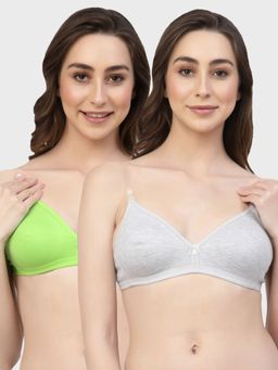 Floret - Non Padded & Wire Free Medium Coverage Backless Bra (Pack of 2)