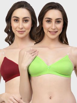 Floret - Non Padded & Wire Free Medium Coverage Backless Bra (Pack of 2)