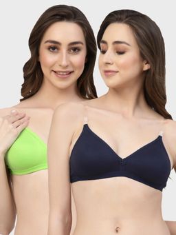 Floret - Non Padded & Wire Free Medium Coverage Backless Bra (Pack of 2)