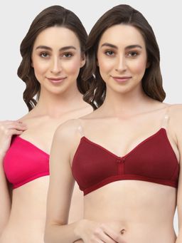 Floret - Non Padded & Wire Free Medium Coverage Backless Bra (Pack of 2)