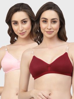 Floret - Non Padded & Wire Free Medium Coverage Backless Bra (Pack of 2)