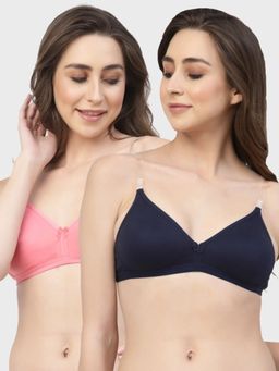 Floret - Non Padded & Wire Free Medium Coverage Backless Bra (Pack of 2)