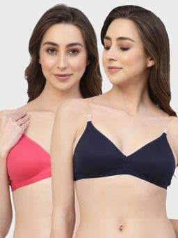 Floret - Non Padded & Wire Free Medium Coverage Backless Bra (Pack of 2)