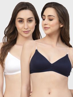 Floret - Non Padded & Wire Free Medium Coverage Backless Bra (Pack of 2)