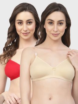 Floret - Non Padded & Wire Free Medium Coverage Backless Bra (Pack of 2)
