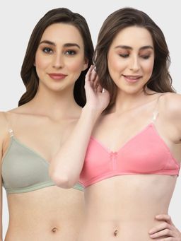 Floret - Non Padded & Wire Free Medium Coverage Backless Bra (Pack of 2)