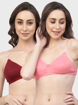 Floret - Non Padded & Wire Free Medium Coverage Backless Bra (Pack of 2)