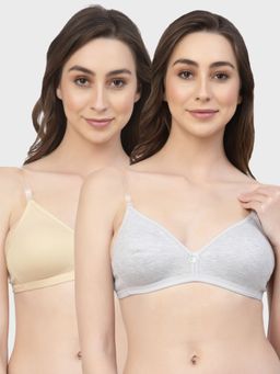 Floret - Non Padded & Wire Free Medium Coverage Backless Bra (Pack of 2)