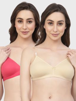 Floret - Non Padded & Wire Free Medium Coverage Backless Bra (Pack of 2)