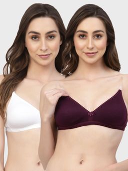 Floret - Non Padded & Wire Free Medium Coverage Backless Bra (Pack of 2)