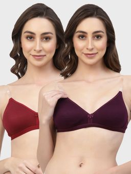Floret - Non Padded & Wire Free Medium Coverage Backless Bra (Pack of 2)