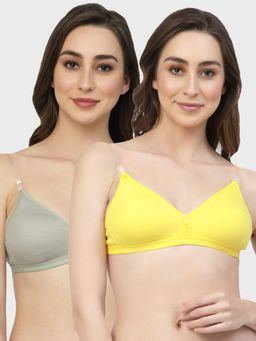 Floret - Non Padded & Wire Free Medium Coverage Backless Bra (Pack of 2)