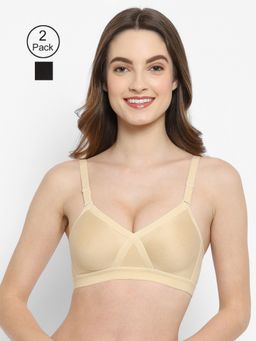 Floret - Non Padded & Wire Free Full Coverage Bra (Pack of 2)