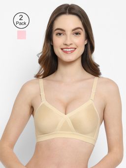 Floret - Non Padded & Wire Free Full Coverage Bra (Pack of 2)