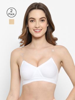Floret - Non Padded & Wire Free Full Coverage Bra (Pack of 2)