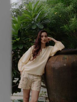 Taru Jaipur - Peyton Yellow Solid Top