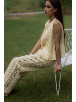 Taru Jaipur - Nagoya Yellow Pleated Top