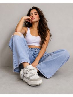 Drop Bold - Women Off White Fashion Sneakers