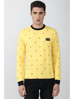 Van Heusen - Men Yellow Print Crew Neck Sweatshirt