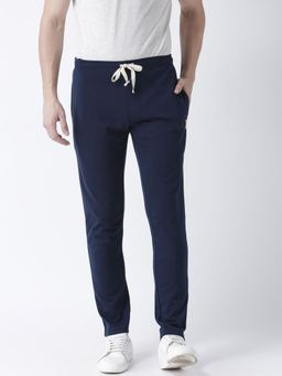 Club York - Men Navy Blue Solid Regular Fit Track Pant