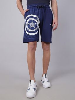 Free Authority - Official Captain America Men Blue Printed Shorts