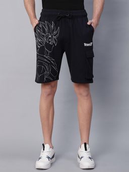 Free Authority - Official Dragon Ball Z Men Navy Blue Graphic Printed Shorts