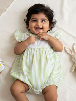 Keebee Organics - Girls Organic Cotton Green Onesies