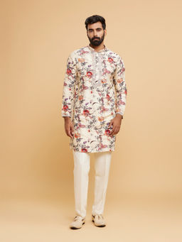 Twamev - Men Beige Extravaganza Kurta with Pant