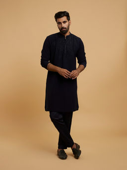 Twamev - Men Dark Blue Divinity Kurta with Pant