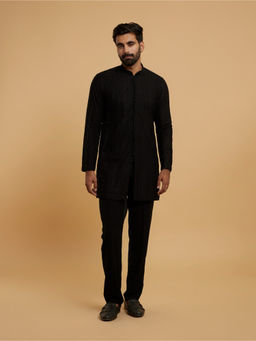 Twamev - Men Black Elegance Kurta with Pant