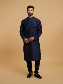 Twamev - Men Twilight Blue Elegance Kurta with Pyjama
