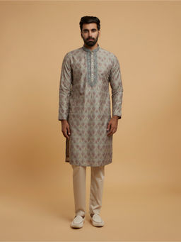 Twamev - Men Olive Green Elegance Kurta with Pyjama
