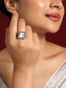 Teejh - Maharani Silver Oxidized Ring