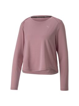 Puma - Studio Waffle Long Sleeve Women Purple T-shirts