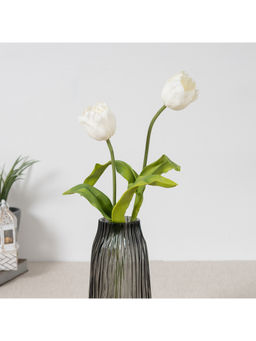 HomeTown - Faux Tulip Flower, White Color