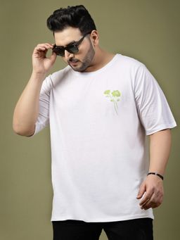 RIGO - Men White Oversized Typography Printed T-Shirt