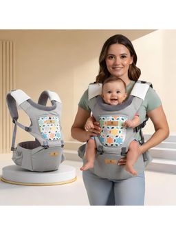 StarAndDaisy - 4-in-1 Baby Carrier with Comfortable Soft Hip Seat-Light Grey-0-3 Years