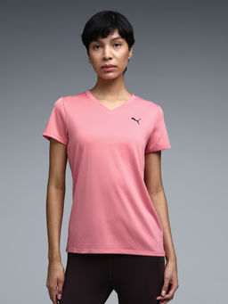 Puma - Train All Day V-Neck Womens Training Pink T-Shirt