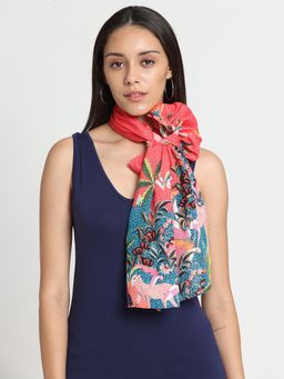 SHAYE - Women Pink Printed Scarf