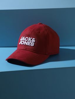 Jack & Jones Junior - Boys Red Logo Print Baseball Cap