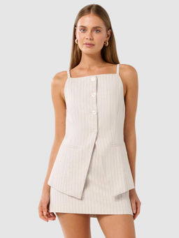 Forever New - Beige Stripes Top