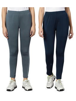 Omtex - Womens Trackpants For Workout,Sporty Trackpants Black-Navy-Grey (Pack of 3)