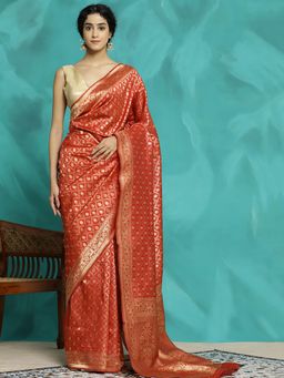 Jaipur Kurti - Zari Woven Design Banarasi Saree with Unstitched Blouse