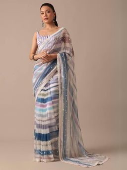 Odette - Multi Color Georgette Saree with Unstitched Blouse