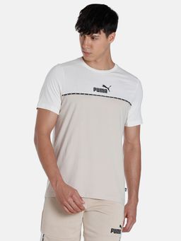 Puma - Ess Block X Tape Mens Beige T-shirt