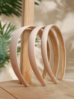 Stol'N - Solid Hair Bands - Beige (Pack of 3)