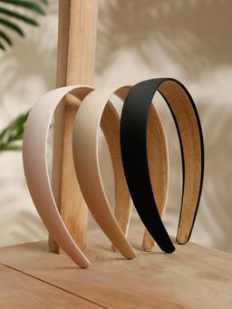 Stol'N - Solid Broad Hair Bands - Multi-Color (Pack of 3)